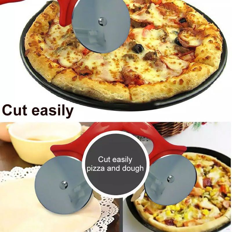 Pisau Pizza | Pisau Roda Pisau Adonan Fondant Pisau Stainless Plastik Pemotong Adonan Cookies Cutter