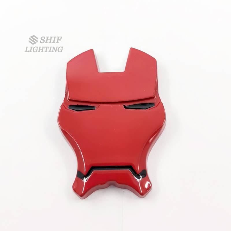 1 X 3D Metal Red Iron Man Logo Car Auto Motor Bike Avengers Iron Man Emblem Badge Sticker Decal