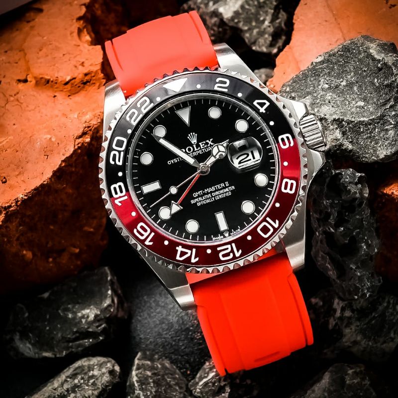 Jam Tangan Pria Merk Rolex Gmt Master II Rabber Automatic