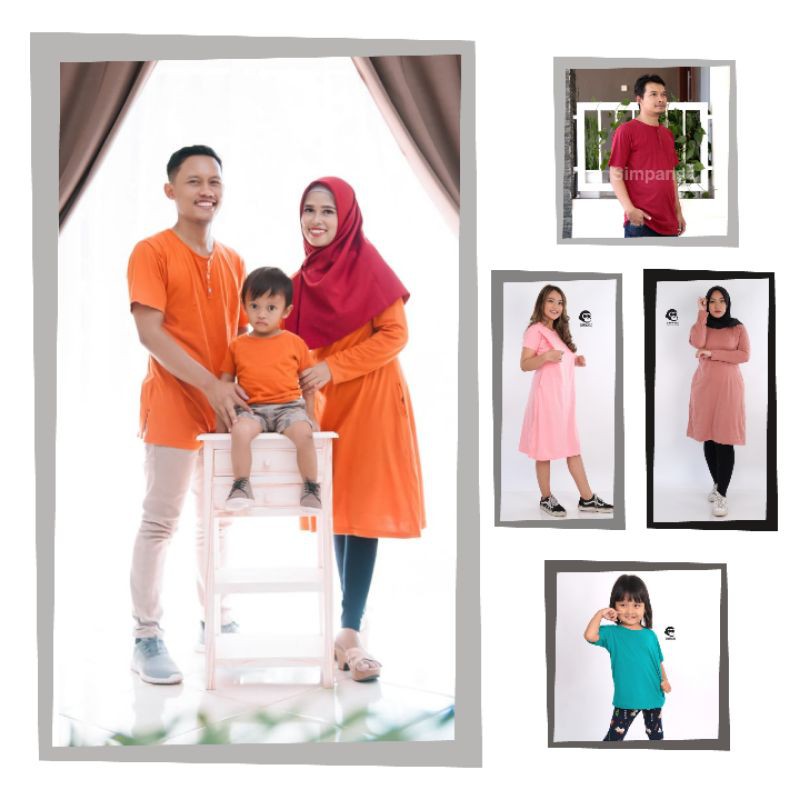 Sarimbit Family SET Casual BUSUI IBU MENYUSUI Dress-Tunik Cotton Combed 30s