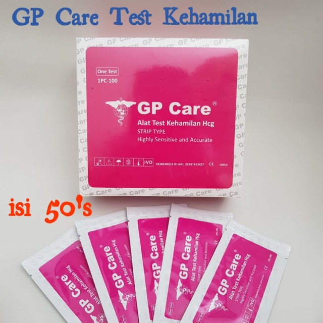 TES KEHAMILAN GP CARE ISI 50 PCS /BOX TEST PACK TES PACK #AMG