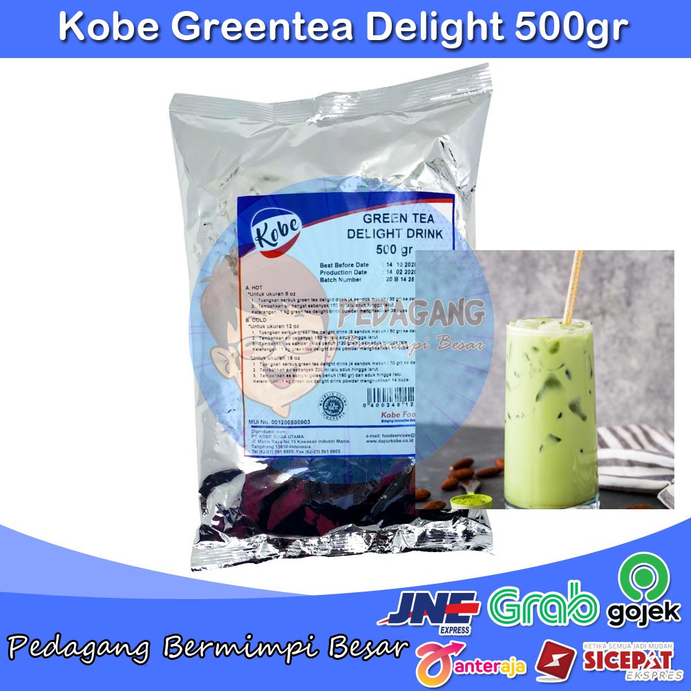 Kobe Green Tea Delight Drink 500gr | Green Tea Bubuk | Teh Hijau Bubuk
