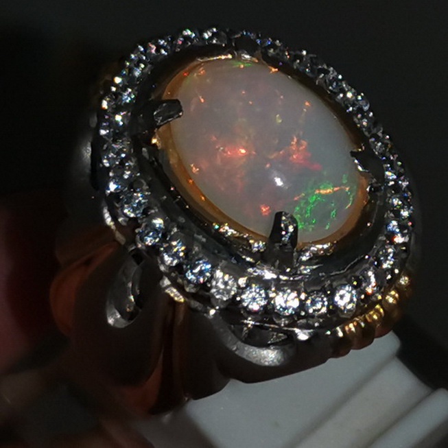 Cincin Batu Permata kalimaya Opal Asli