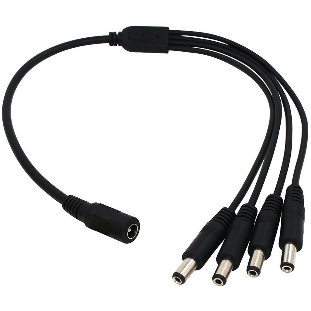 Kabel Jack DC Adaptor Cumi Cabang Splitter 4 Untuk CCTV - LED - DLL