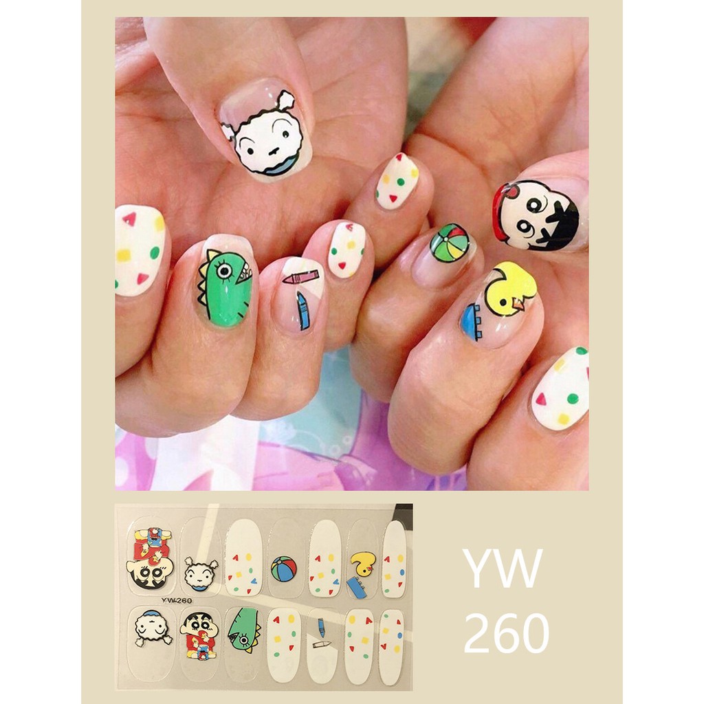 Stiker kuku Nail art Waterproof sticker Part 1 stiker (14 pcs) sticker Kuku nail art