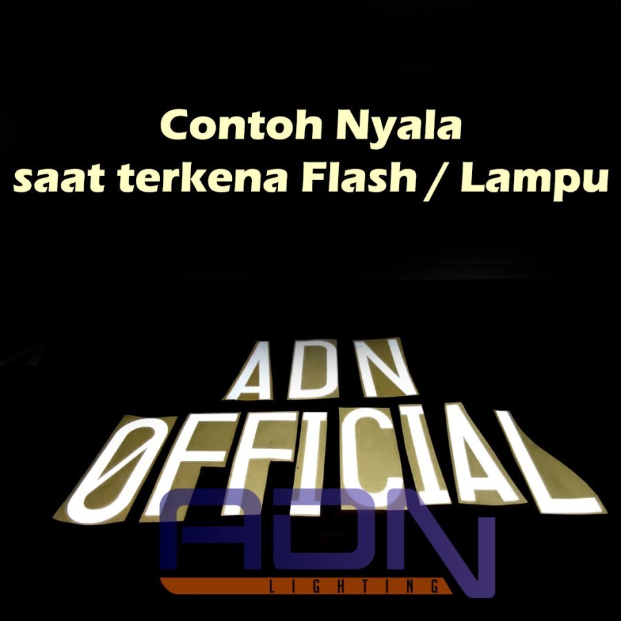 Sticker Huruf Plat Nomor Mobil Scotlight