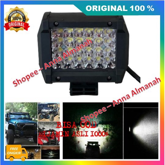 PROMO Lampu Sorot 24 Titik Led Waterproof  Tembak Sorot Led Cree Motor Mobil 24 Titik 100% ASLI ORIG