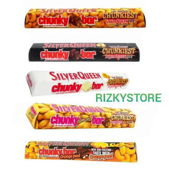 Chunky Bar SilverQueen  cokelat 95 Gram Varian Mede / Almond