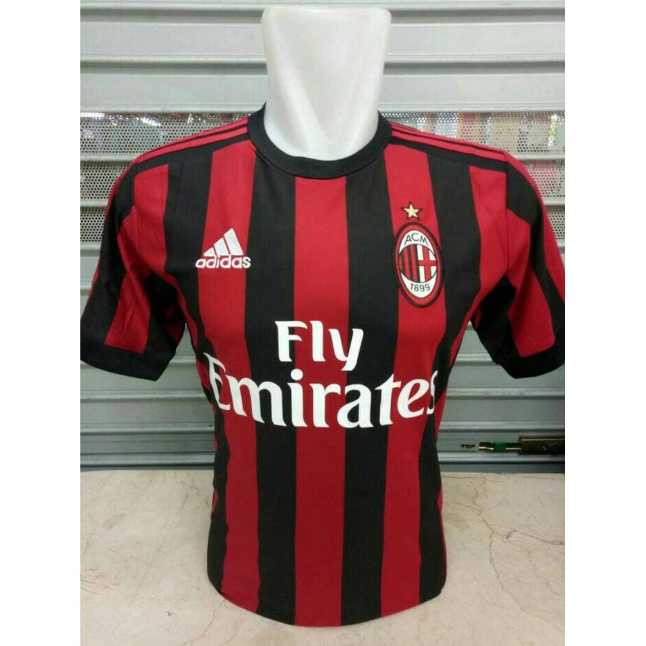 Jersey Bola AC Milan Home New 17/18 Grade ORI
