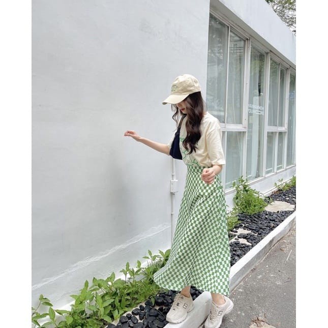 CASHA - ZEC OOTD Wanita Rok NISSA / Rok Catur / Rok kekinian / Rok Kotak kotak / Rok Casual