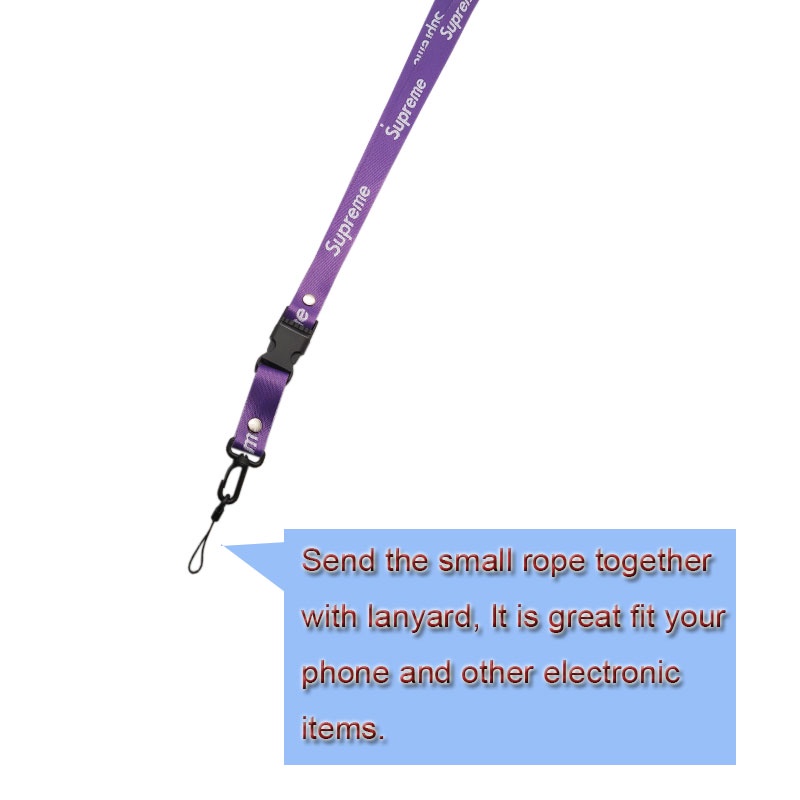 Tahan Lama dan Lembut Leher Lanyard Dengan Tombol Yang Dapat Dilepas Cepat untuk Ponsel Case Sling Gantungan Kunci ID Pemegang Kartu Lencana Tali