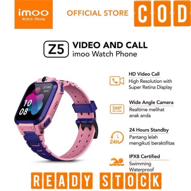Jam tangan imoo Z5 video call garansi resmi 1Tahun [ORIGINAL IMOO 100%]