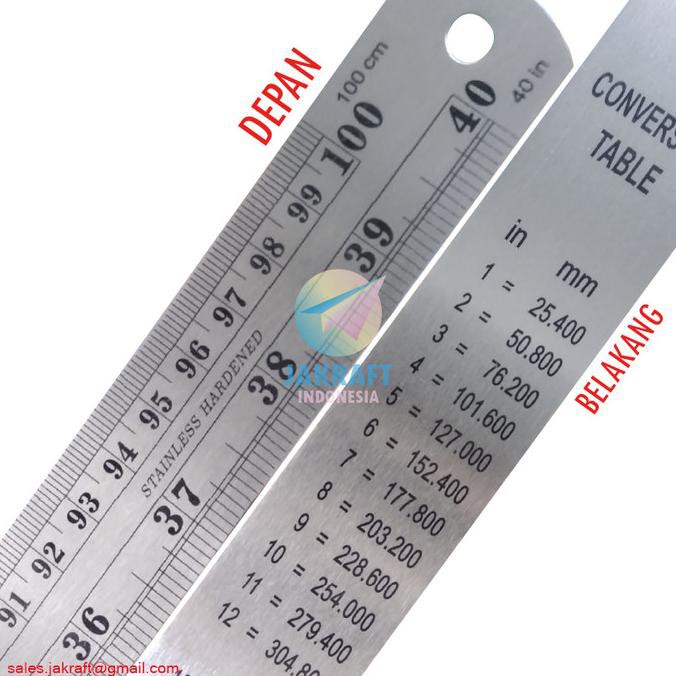 

Diskon Penggaris Panjang Besi 100 Cm 40" Inch + Tabel Stainless Steel Ruler Diskon