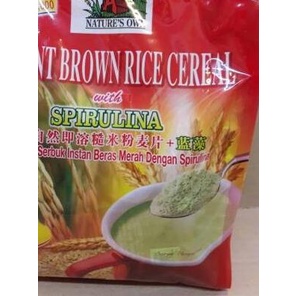 

☊ Spirulina Instant Brown Rice Cereal ( cover merah ) ✾