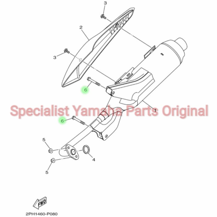 Bolt Flange, Baut Knalpot Mio M3