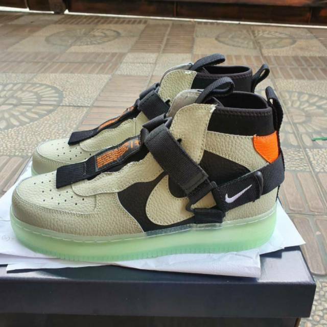 Sepatu nike air force mid 1 utility spruce fog for men premium quality