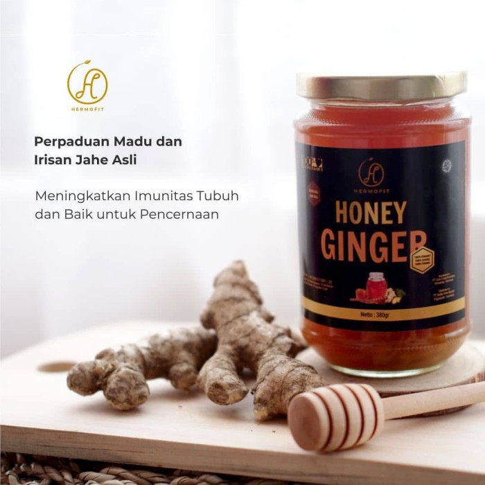

HERMOFIT HONEY GINGER 380gr / 100% Madu Herbal Asli + Jahe