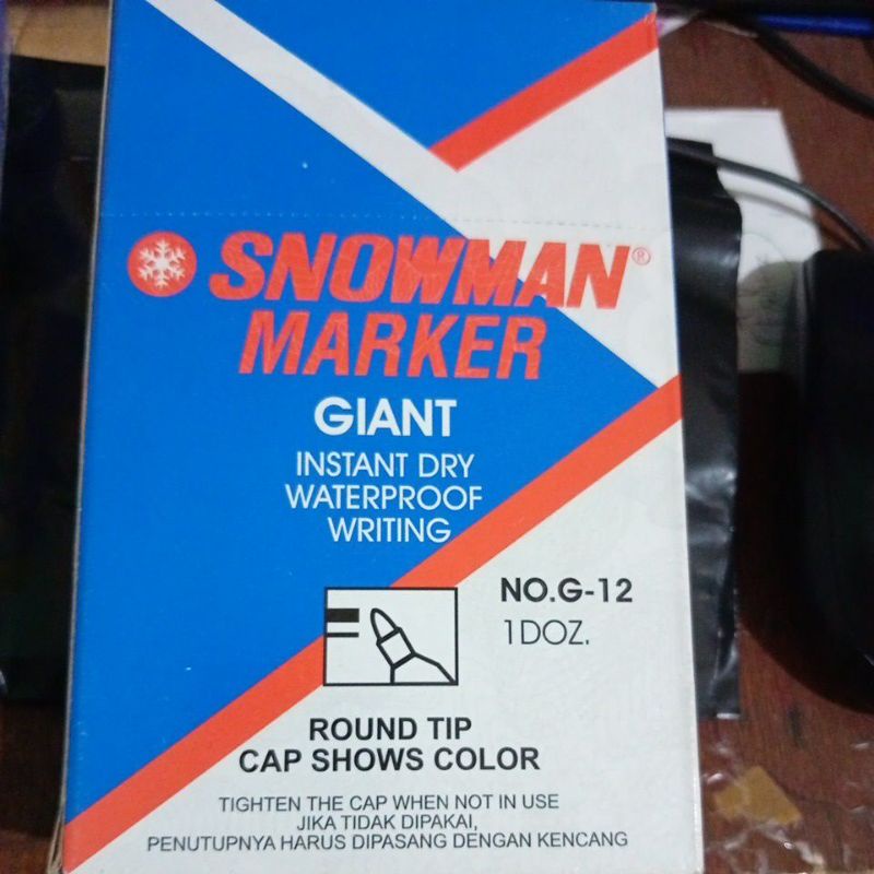(SATUAN)SPIDOL WHITEBOARD SNOWMAN  G12-permanen