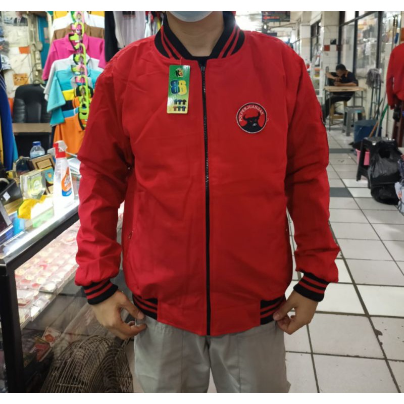JAKET BOMBER PDI TERBARU (free topi)