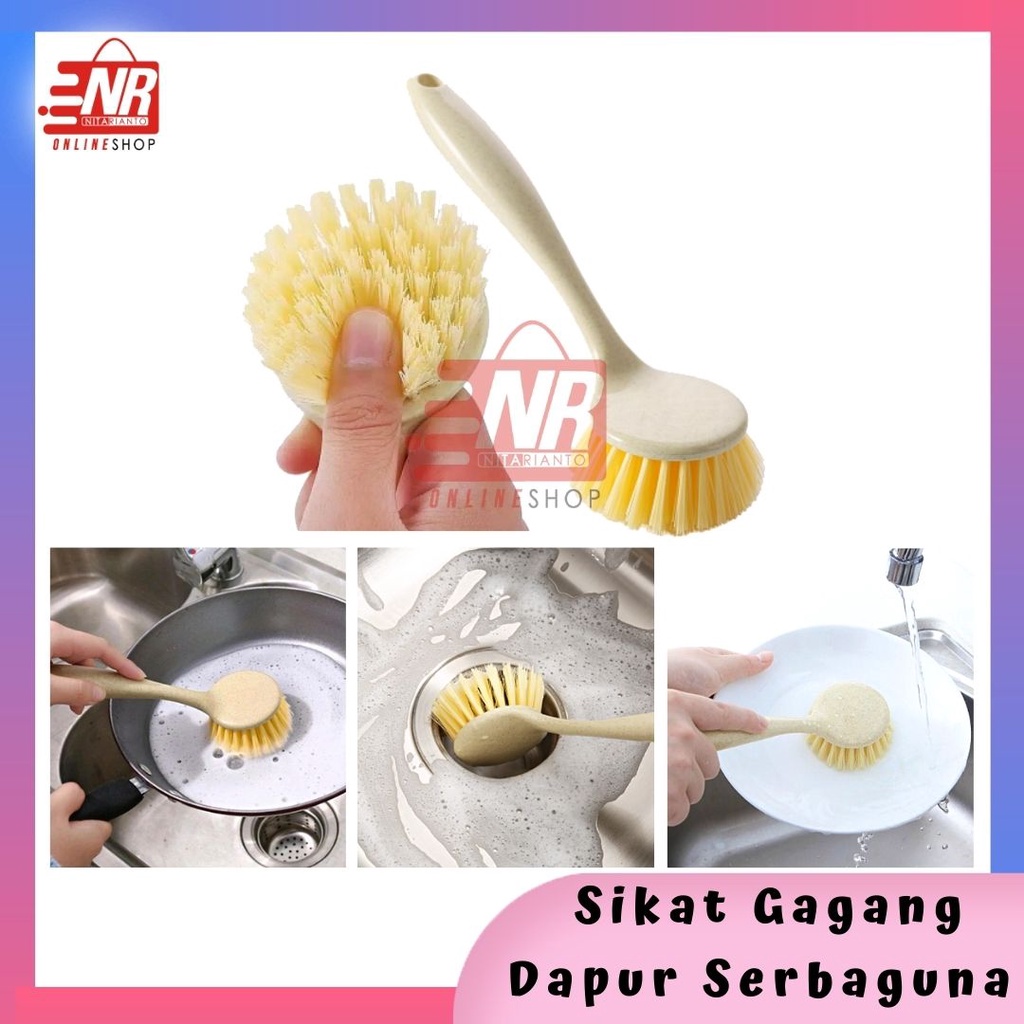 Sikat Gagang Dapur Serbaguna / Sikat Panci Wajan / Sikat Wastafel