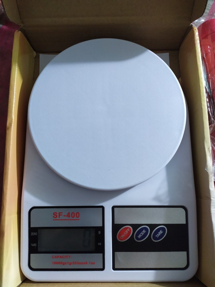 Timbangan Dapur Digital Original Sf 400 Murah Includ Baterai 10 Kg