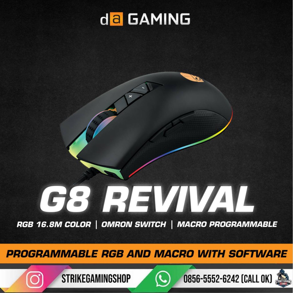 DIGITAL ALLIANCE G8 REVIVAL 16.8M RGB GAMING MOUSE