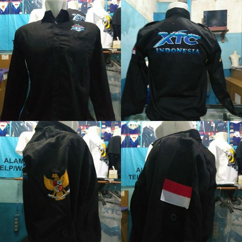 KEMEJA ORIGINAL XTC HITAM LENGAN PANJANH