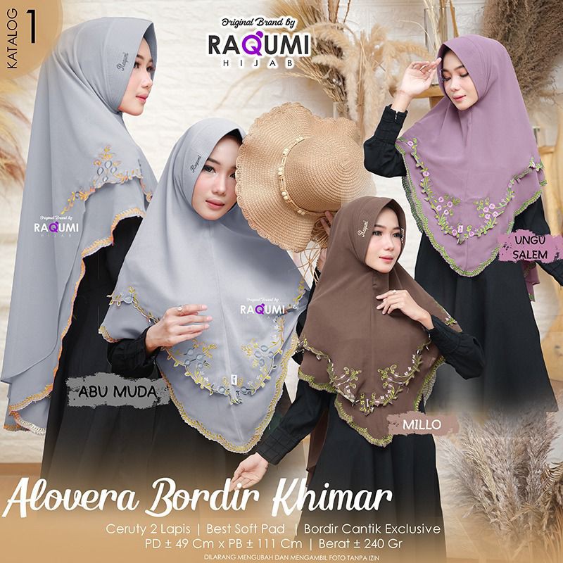 Hijab Alovera Bordir Khimar by: Raqumi Hijab