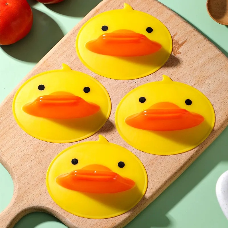 Hot Sale/Silicone Cute Duck Penjepit Anti Panas Melepuh/Klip Panci Panas Terisolasi/Sarung Tangan Oven Microwave Non-slip Suhu Tinggi/Multifungsi Piring Mangkok Gripper Aksesoris Dapur