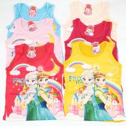 3pc Singlet Anak Perempuan Karakter Lusinan Kaos Dalam Kutung Tanktop Cewek tokozifa25