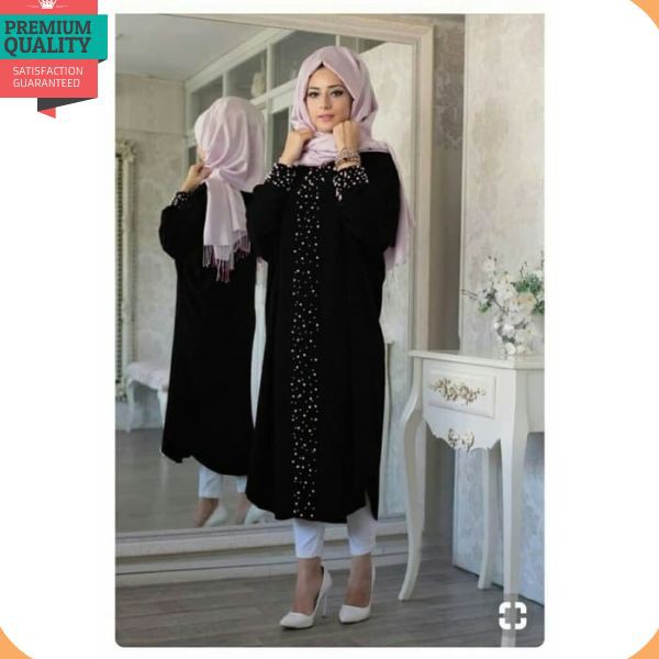 Kaftan Wanita Khosebo Black (Tunik Kaftan Azizah Black IO)