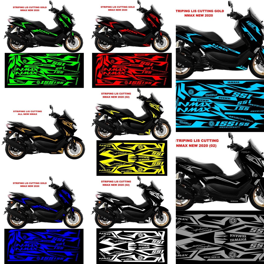 Striping Sticker cutting YAMAHA ALL NMAX NEW 2020-2021 warna bisa custom dunia sticker bandung Termu