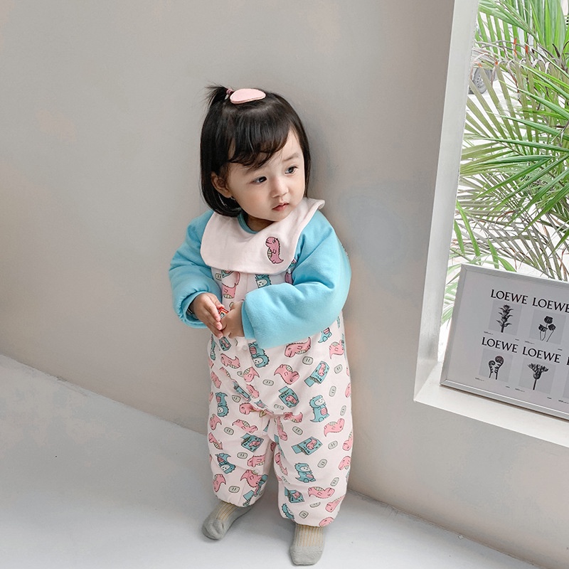 babylovanta - jumper panjang bayi PREMIUM 0-2 Tahun TERMASUK BIP/ jumper bayi baju lucu  tidur bayi import korea Mini Dino