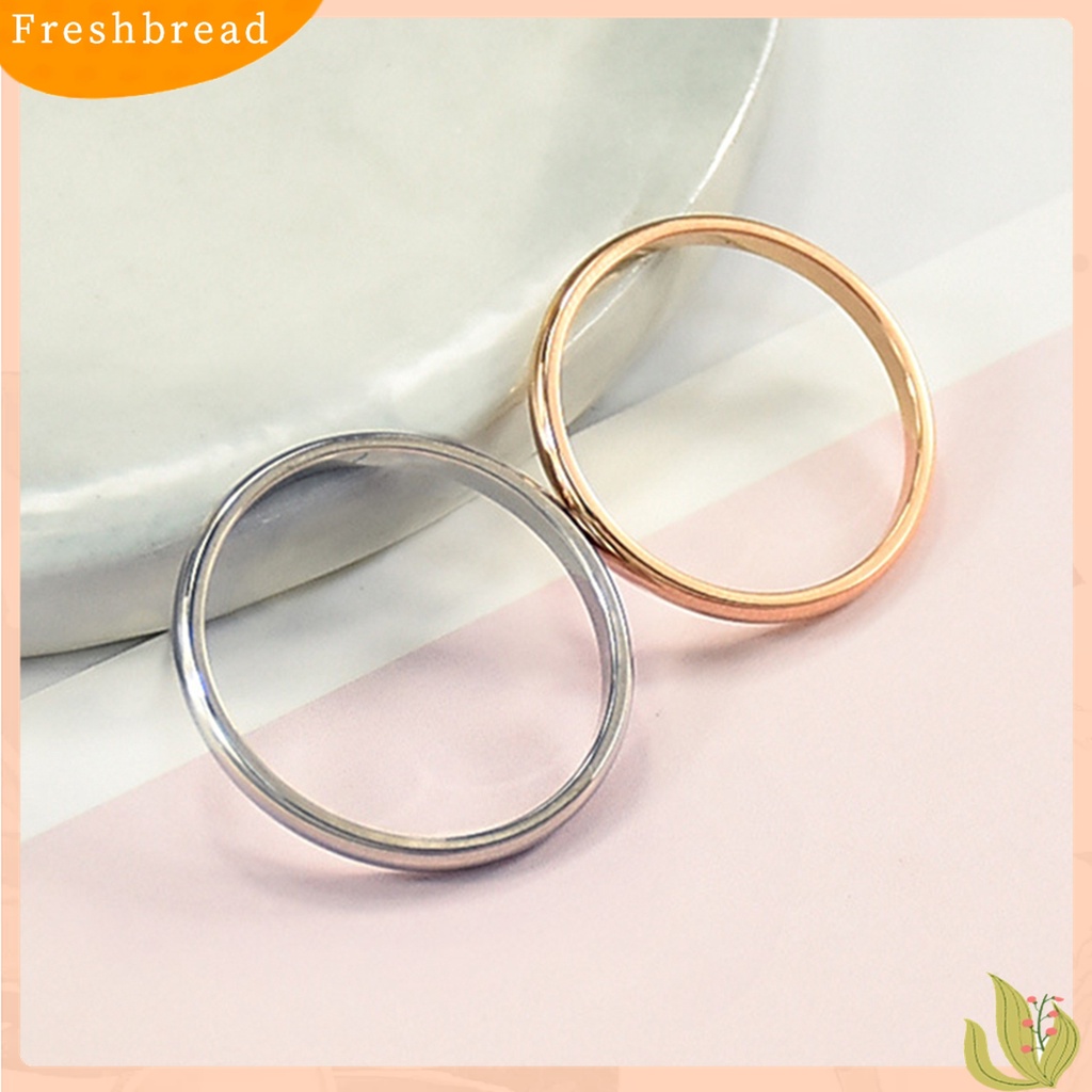 [TERLARIS]Couple Ring Versatile Delicate Titanium Steel Geometric Finger Ring for Banquet Party Anniversary Engagement