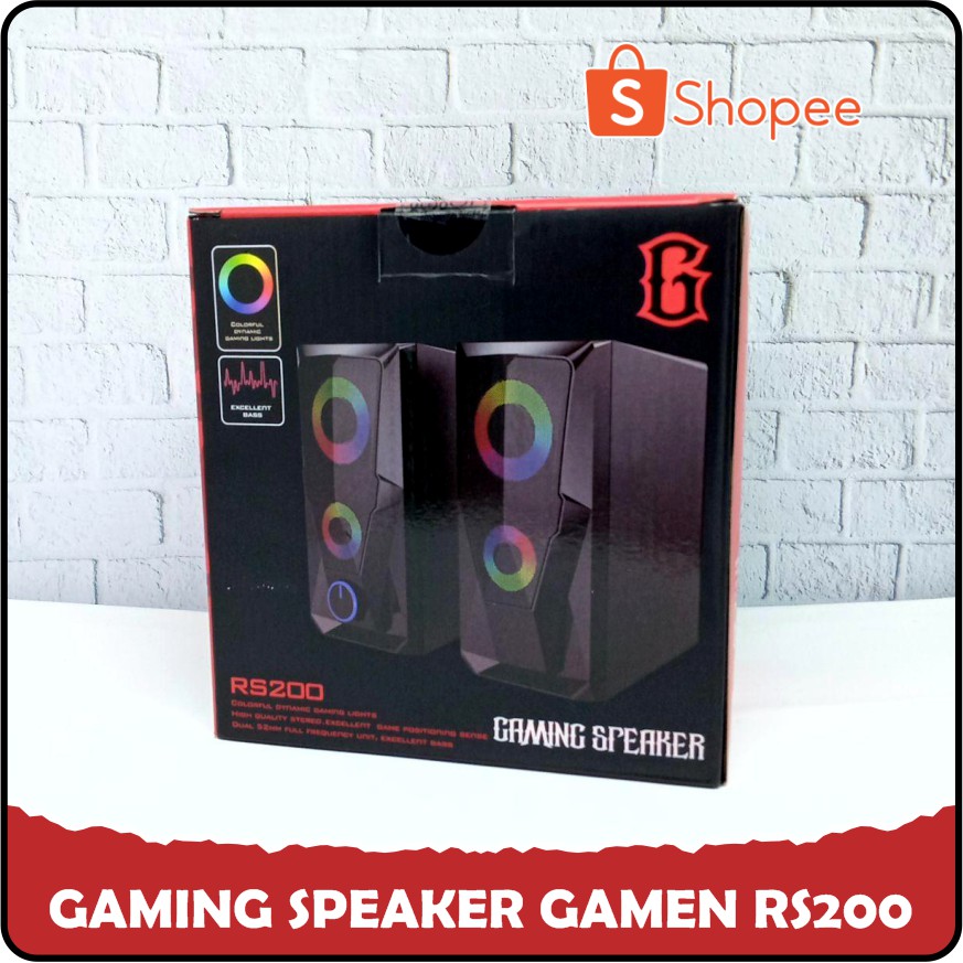 41279 | SA-RS200 Black | Speaker Aktif Gaming Robot RS200 Colorful Light and Bass