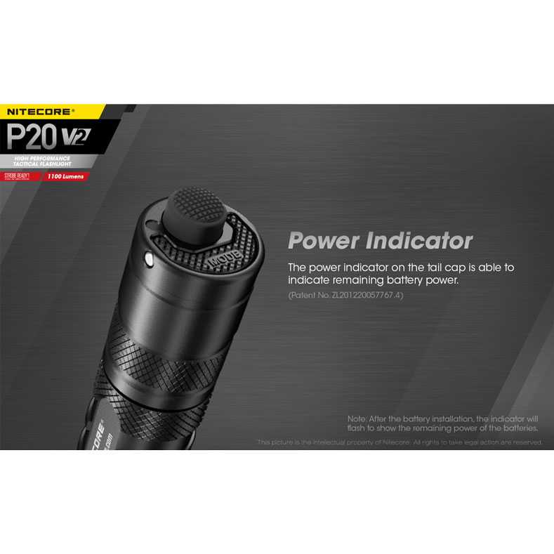 IDN TOOLS - NITECORE P20 V2 Senter LED CREE XP-L2 V6 1100 Lumens