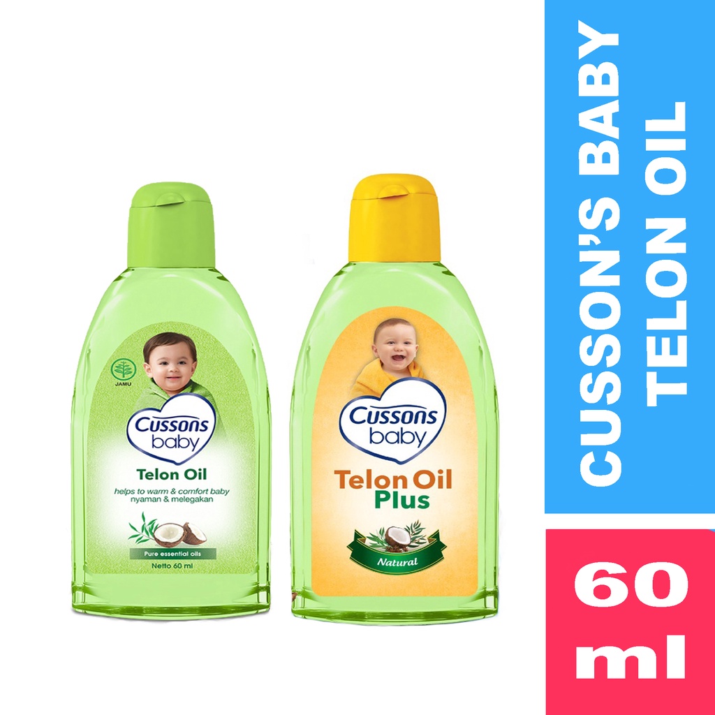 Bisa COD Cussosn Baby Telon Oil / Telon Oil Plus / Minyak Telon Plus 8 Hours Protection Anti Nyamuk 60ml