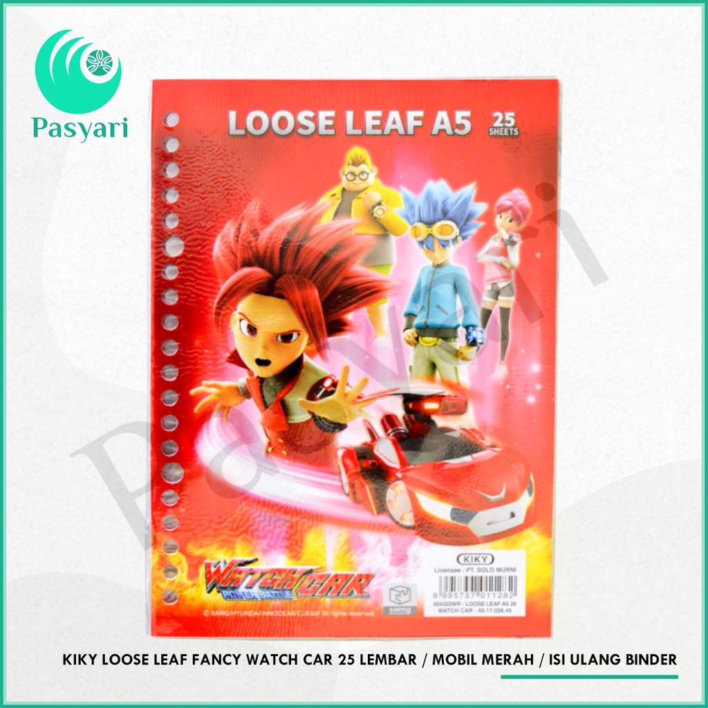 

Kiky Loose Leaf Fancy Watch Car 25 lembar / isi ulang binder