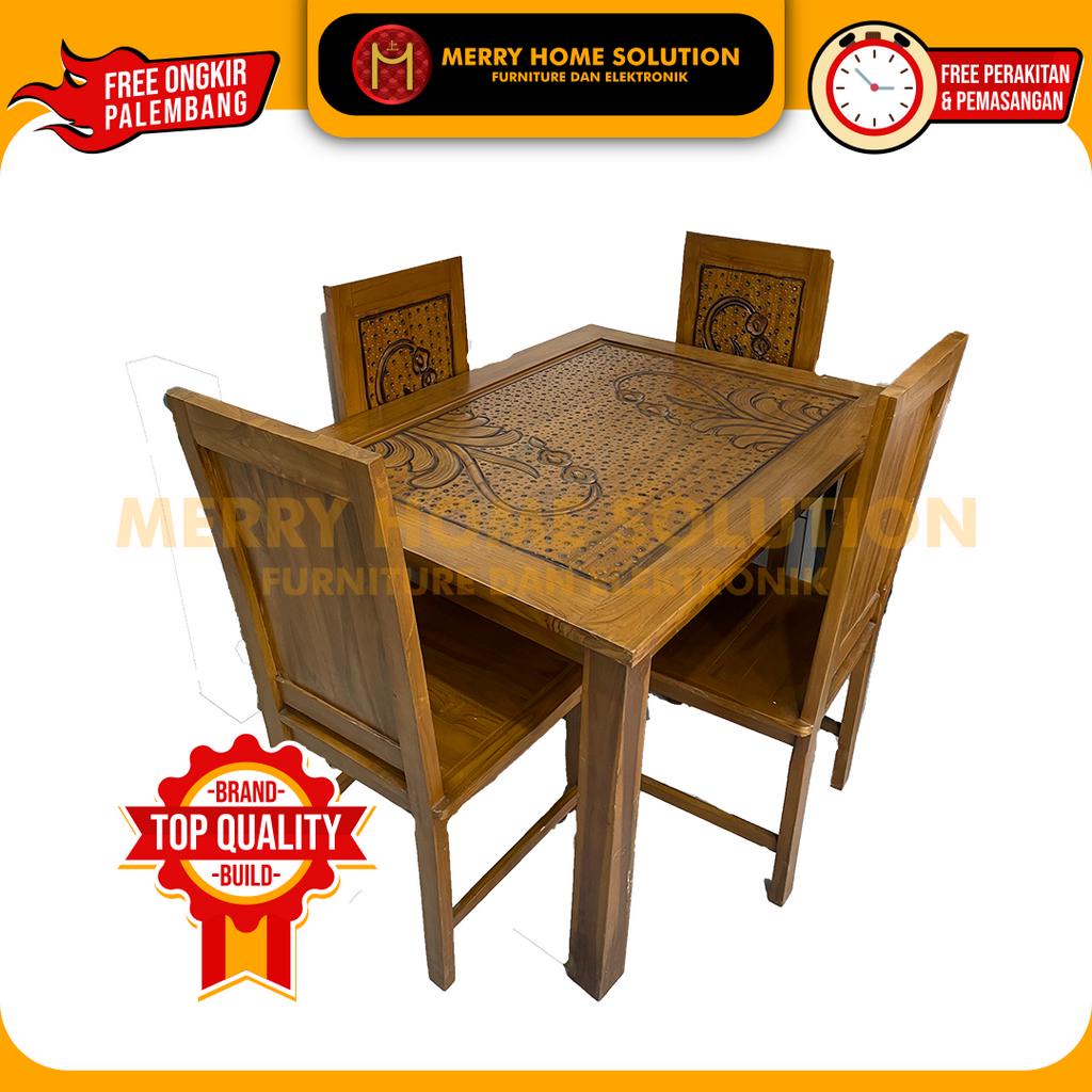Meja Makan Kayu 4 Kursi / Meja Makan Kayu Jati Murah Furniture