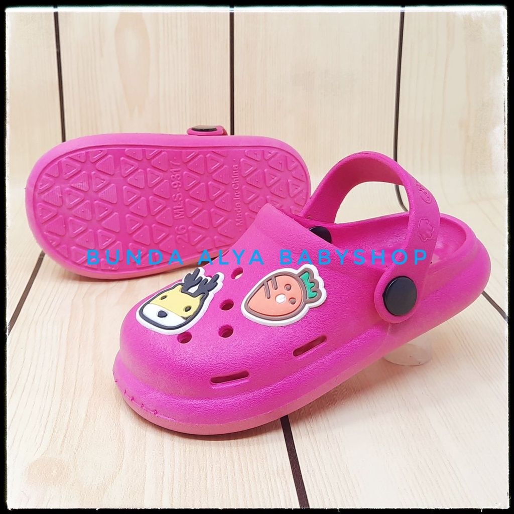 Sendal Anak Perempuan Umur 2 - 4 Tahun FANTA Empuk Elastis - Sepatu Sandal Anak Cewek Elastis Motif Lucu Anti Licin Size 26 - 30