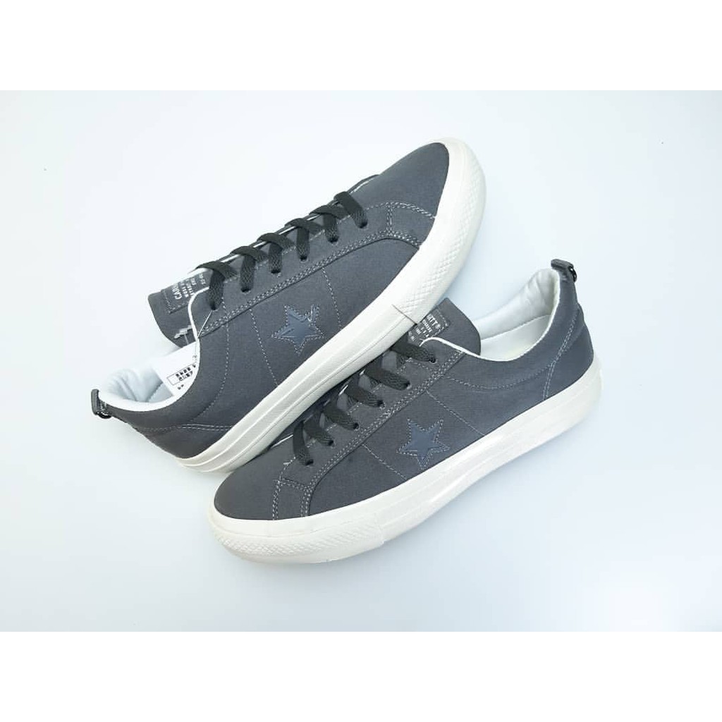 SEPATU IMPORT CONVERSE ONE STAR PREMIUM GREY SNEAKERS ABU PUTIH PRIA WANITA KADO HADIAH TERLARIS