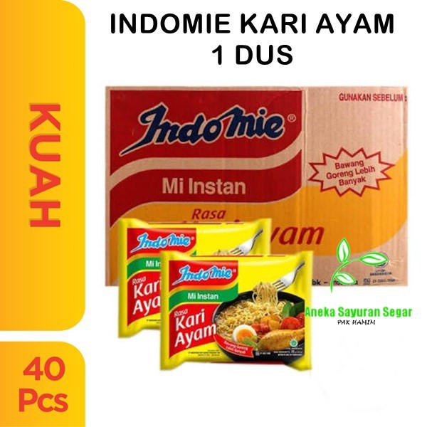 

[PAKET HEMAT ISI 40 PCS] - Indomie Kari Ayam 1 Dus - Mi Instan Indomie Kuah - Rasa Kari Ayam