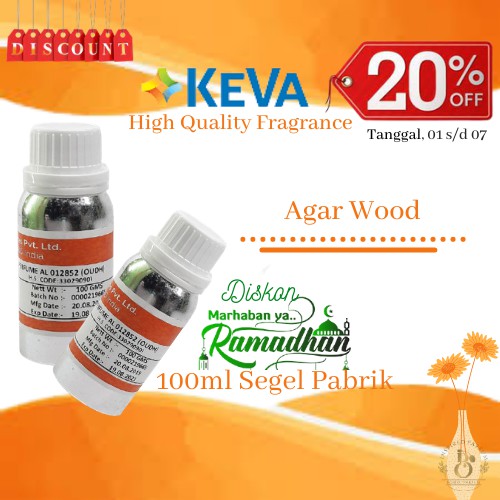 BIBIT PARFUM MURNI AGAR WOOD // KEVA 100ML SEGEL