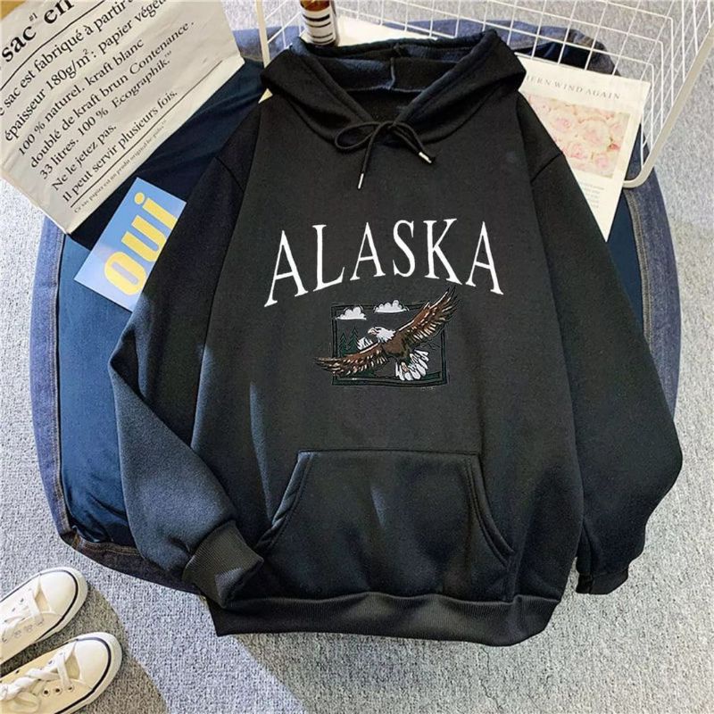 HOODIE WANITA LUCU ALASKA HOODIE SWEATER WANITA KOREA STYLE PAKAIAN HOODIE POLOS HOODDIE OVERSIZE