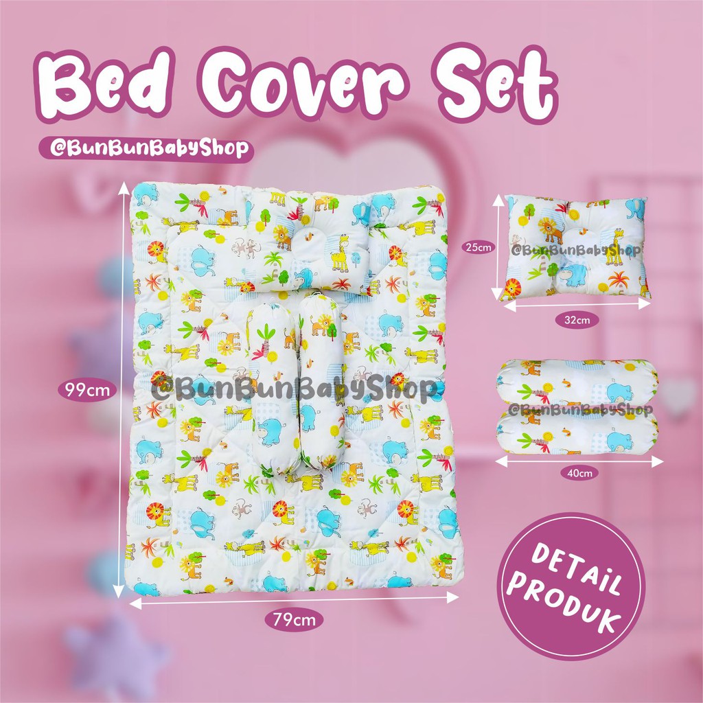 Bed Cover Baby Set Motif Bayi Selimut Perlengkapan Tidur Bayi Lahir Newborn Lucu Laki Perempuan