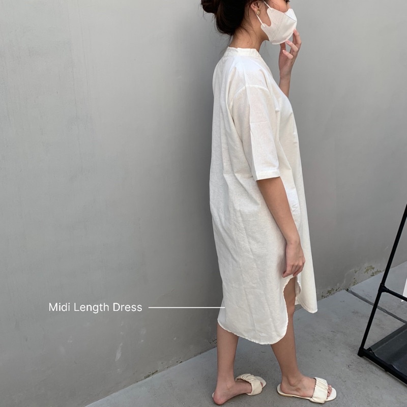 PORONAKA - ARA Linen Midi Dress