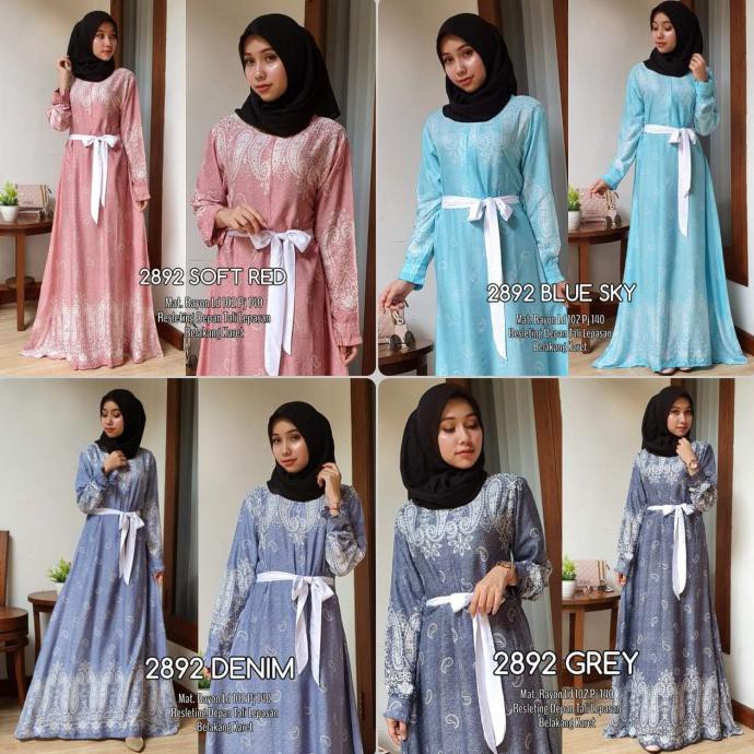 LongDress Gamis Maxy Dress Rayon 2892
