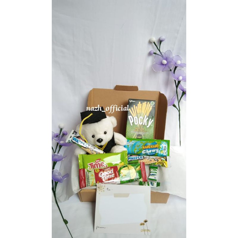 HAMPERS SNACKBOX WISUDA / Kado Wisuda / Kado Ulangtahun/ Paket Hijau