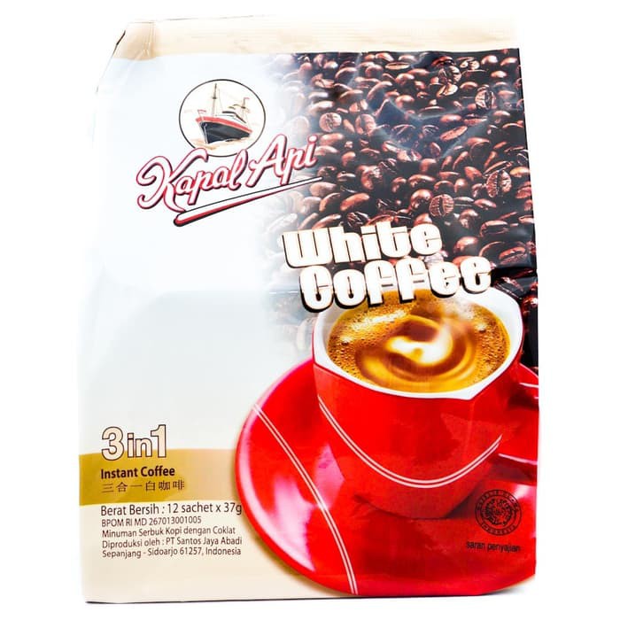 

Kapal Api - White Coffee Bag 37gram x 12 Pcs Kopi Putih Kapal Api Instant 3 in 1