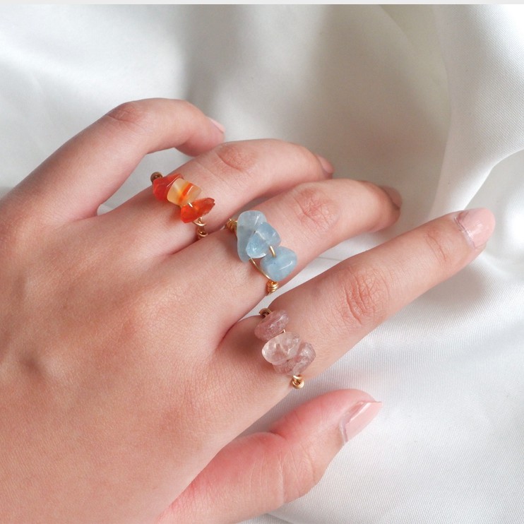 Cincin Gemstone Triple Gemstone Special Edition